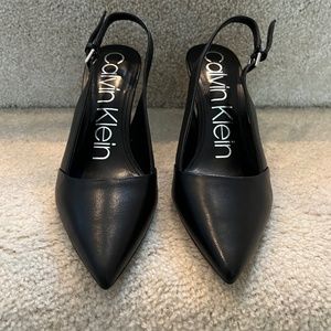 Calvin Klein Black Sling Back Heels